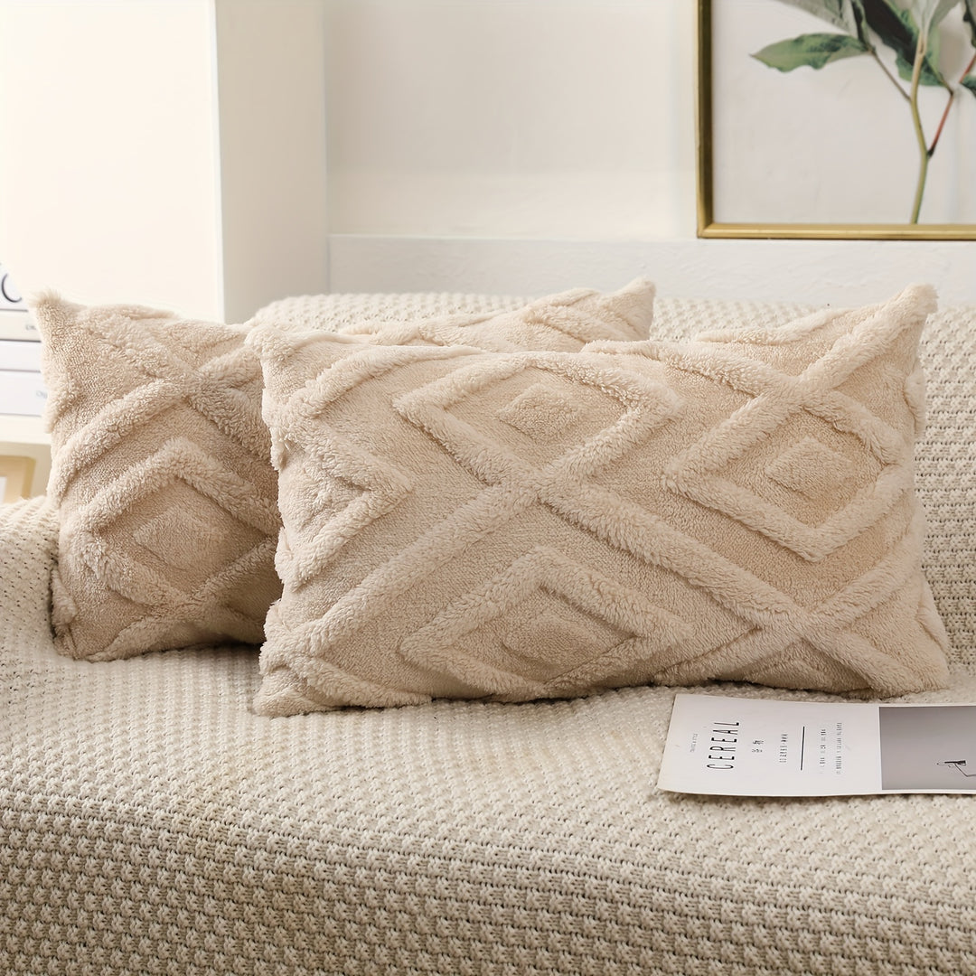 Luxurious 2-Piece Pillowcase Set | Velvet with Snowflake Pattern