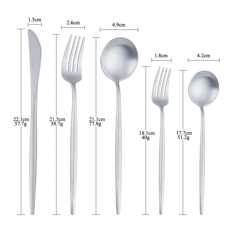 Spain Cutlery Set | Luxury 16- or 20-Piece Stainless Steel Set – Modern &amp; Elegant Design