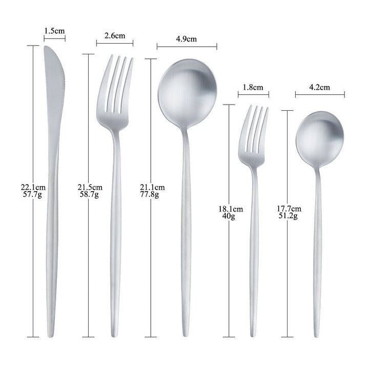 Spain Cutlery Set | Luxury 16- or 20-Piece Stainless Steel Set – Modern &amp; Elegant Design