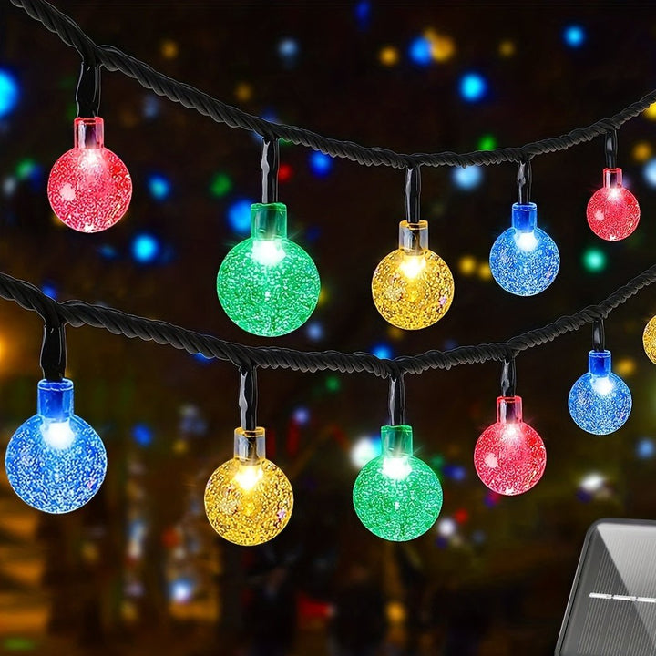 Solar Crystal Ball Bubble Light String | 20–100 LED Solar Powered Light String