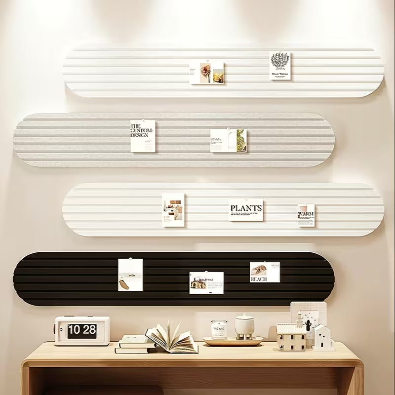 SoftStrips™ Self-Adhesive Felt Wall Panels (4 pieces) | Sound-absorbing &amp; Noticeboard in one