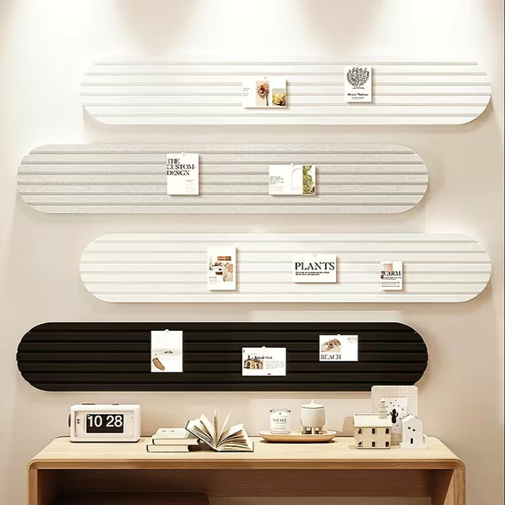 SoftStrips™ Self-Adhesive Felt Wall Panels (4 pieces) | Sound-absorbing &amp; Noticeboard in one