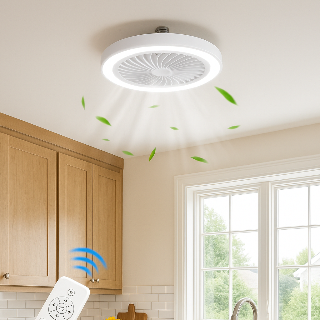 LED Smart Fan Lamp | With Remote Control &amp; Timer
