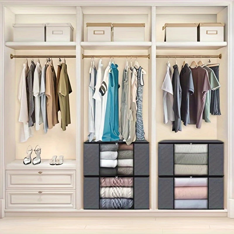 3-Pack Collapsible Fabric Storage Boxes | Large Capacity | 30 x 55 x 35 cm