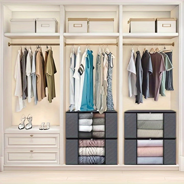 3-Pack Collapsible Fabric Storage Boxes | Large Capacity | 30 x 55 x 35 cm