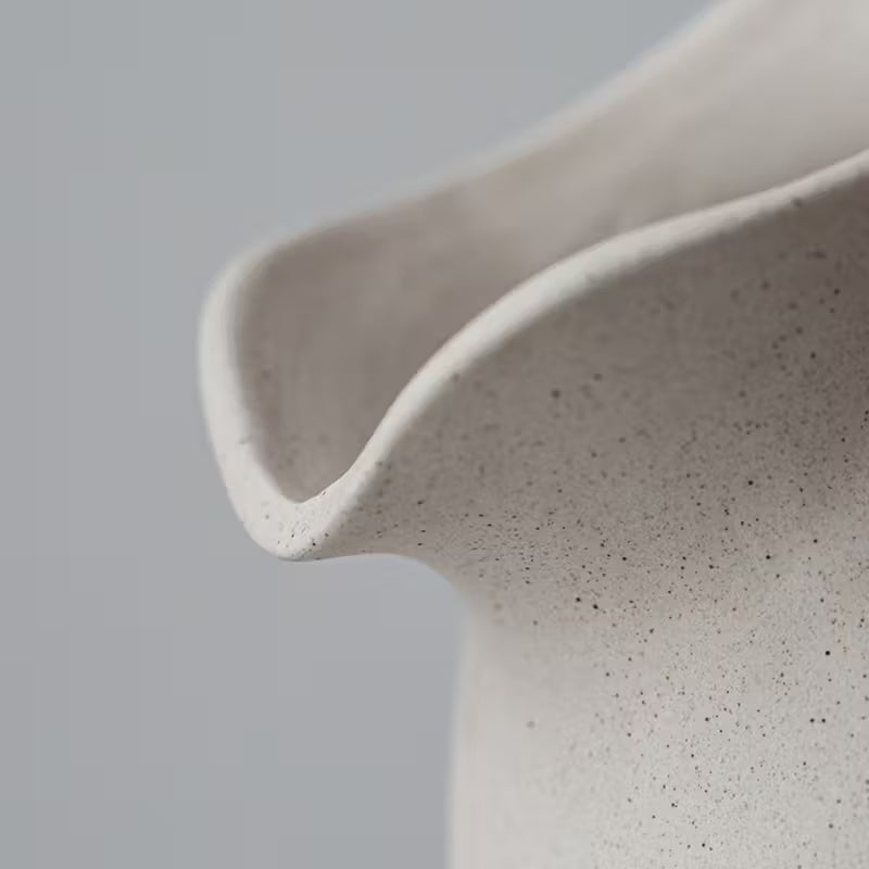 Rustic Ceramic Vase with Handle | Handmade Vintage Pitcher