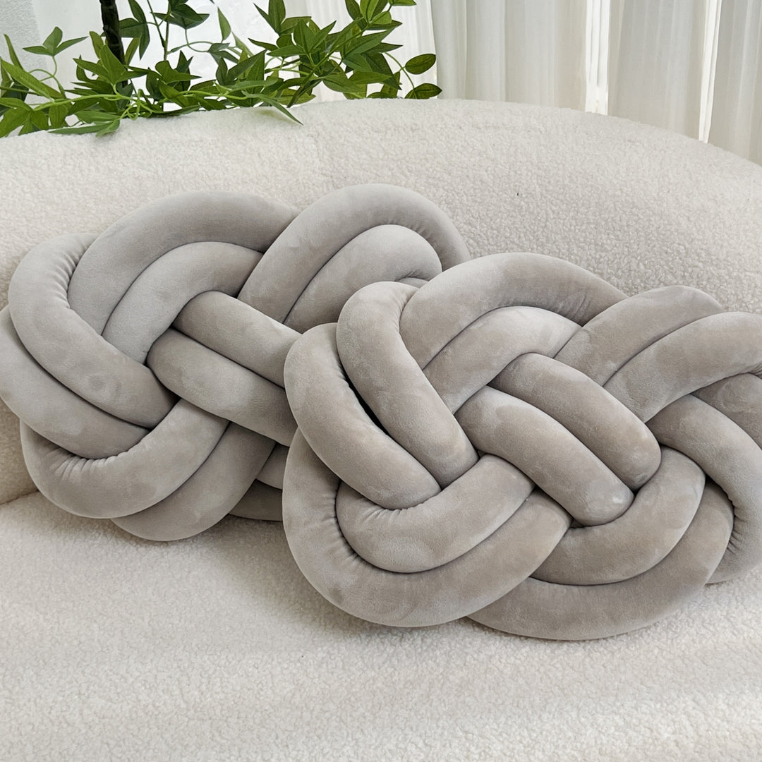 Set of 2 Knot Cushions | Soft, Luxurious Knot Cushions for Sofa &amp; Bed