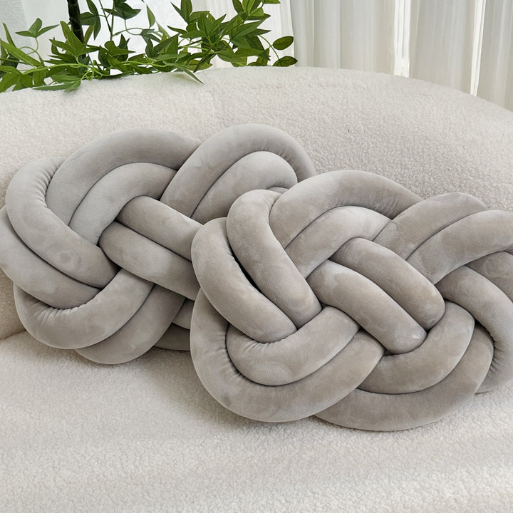 Set of 2 Knot Cushions | Soft, Luxurious Knot Cushions for Sofa &amp; Bed
