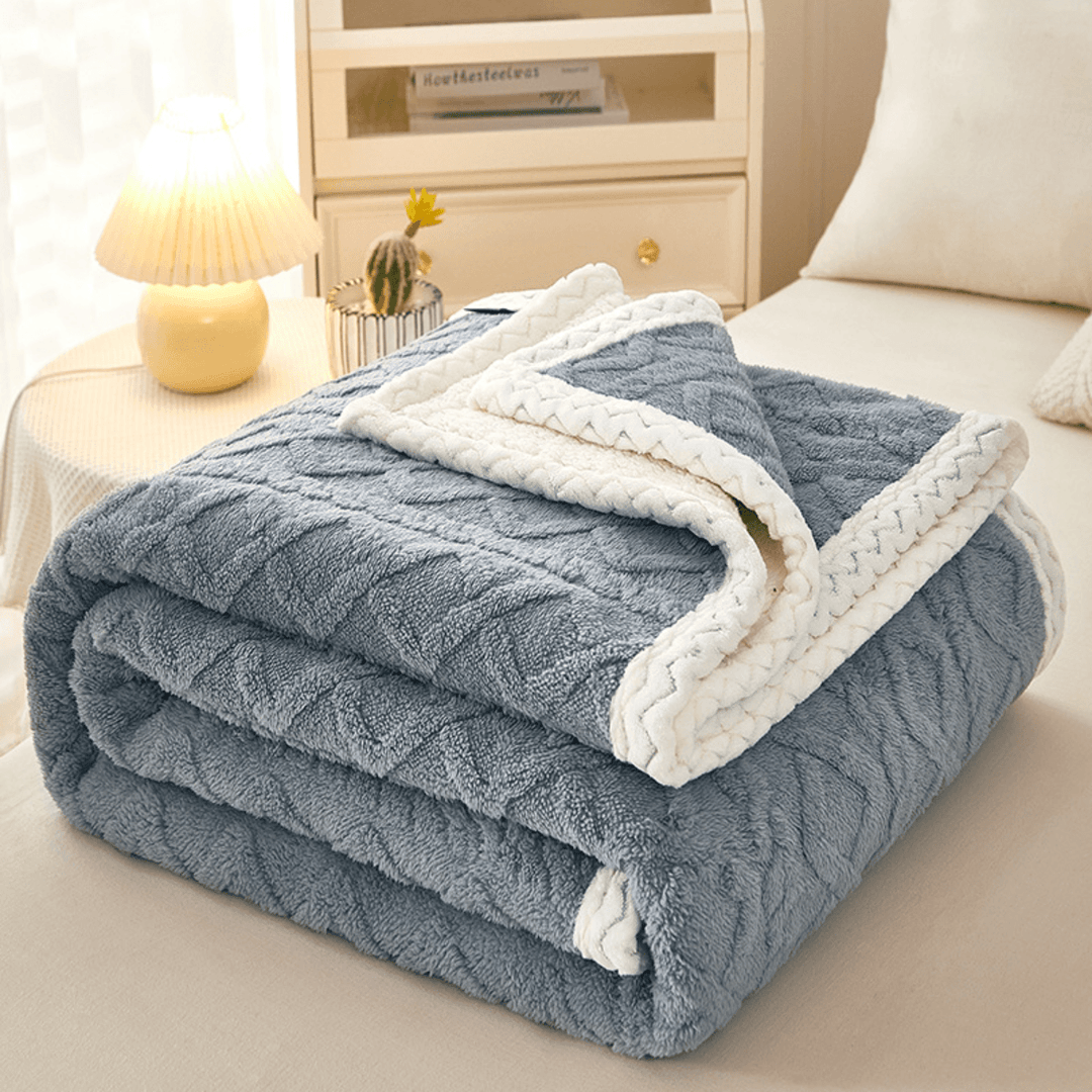 Double-Sided Chenille Fleece Blanket | Warm, Soft &amp; Luxurious