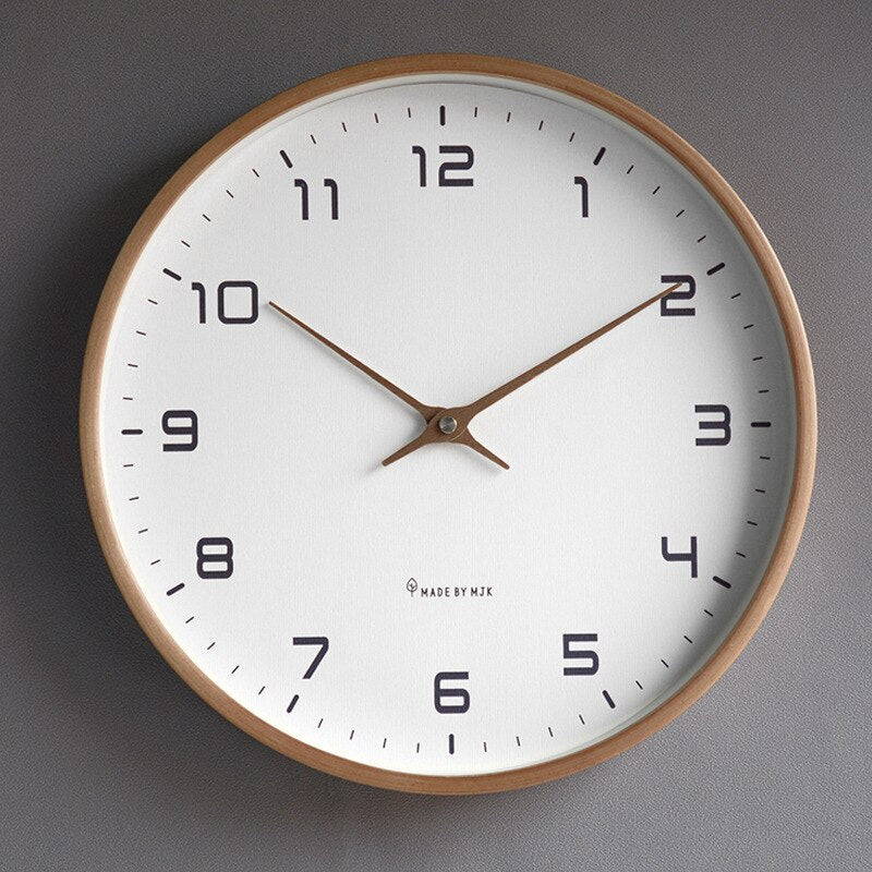 Scandinavian Simplicity | Wooden Wall Clock | Stylish &amp; Silent Time Display