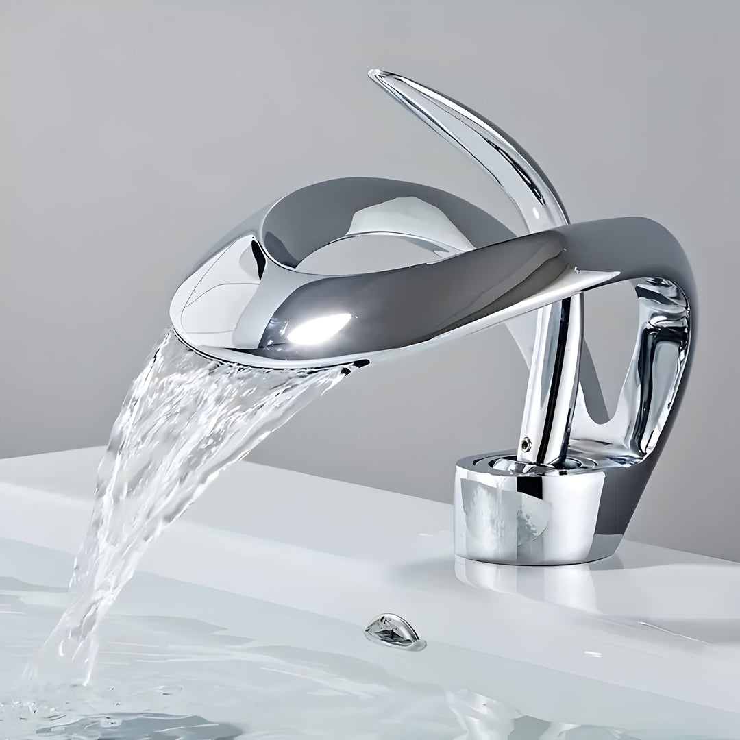 AquaGleam | Modern Brass Bathroom Faucet
