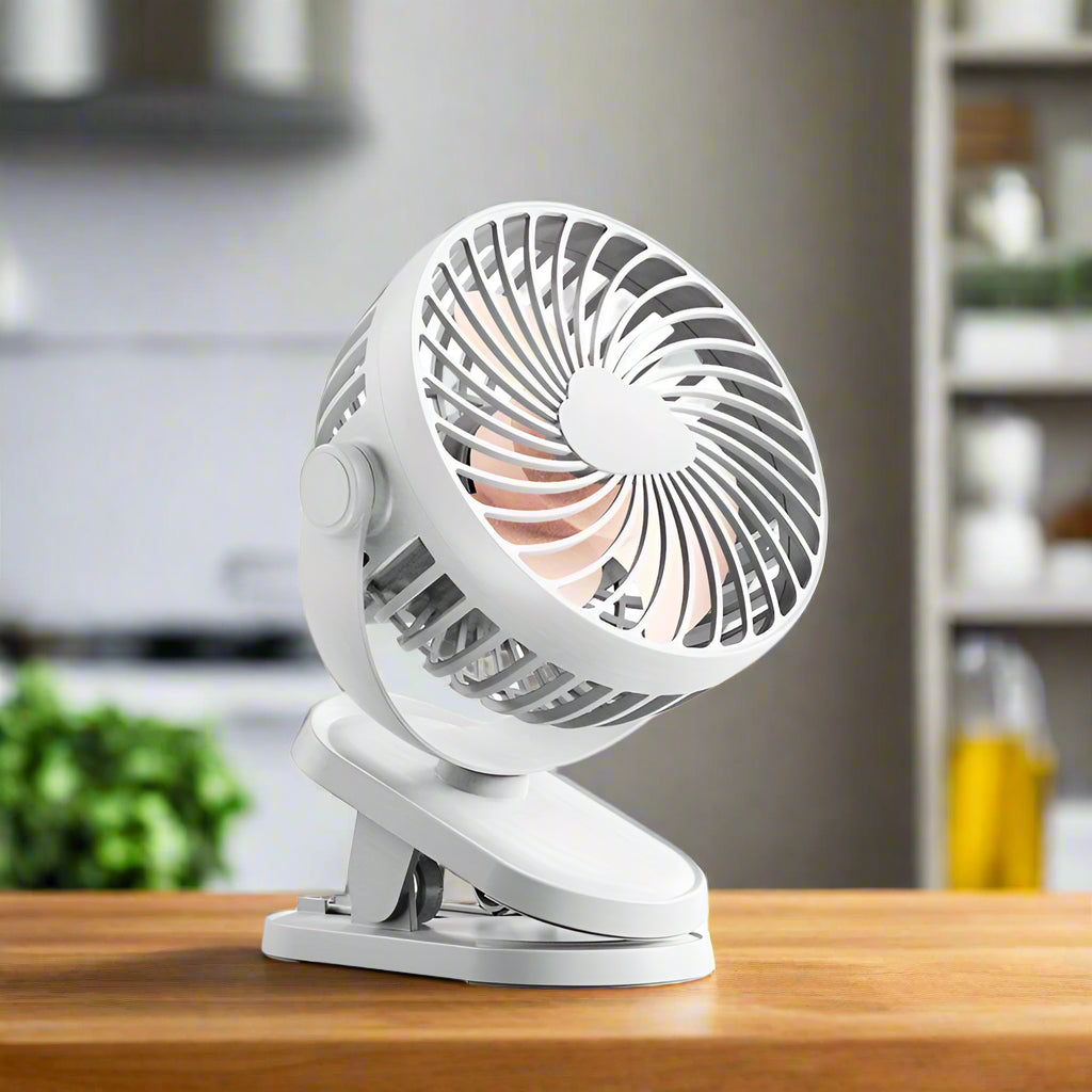 BreezeClip Fan | Portable Clip-On Fan with USB Rechargeable Battery