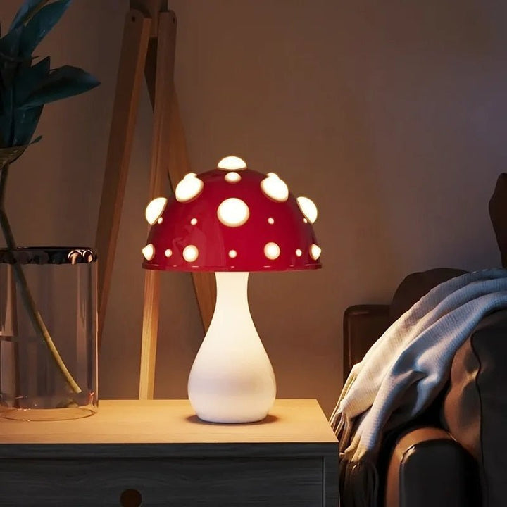 Amanita Table Lamp | Unique Mushroom Lamp | Dimmable LED | Wireless or Wired