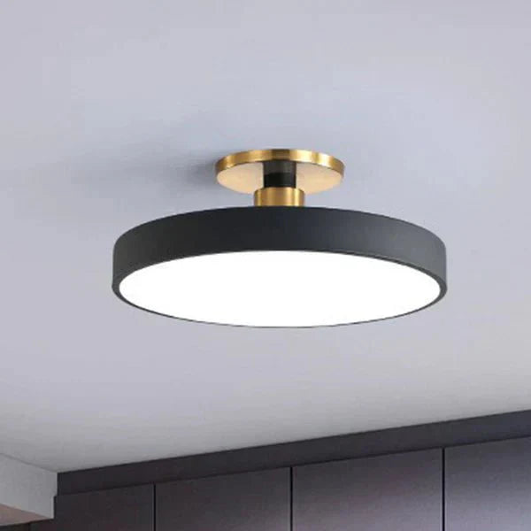 Round Flush Mount | Modern Scandinavian Style LED Wall Lamp – Acrylic Design &amp; Soft Lighting