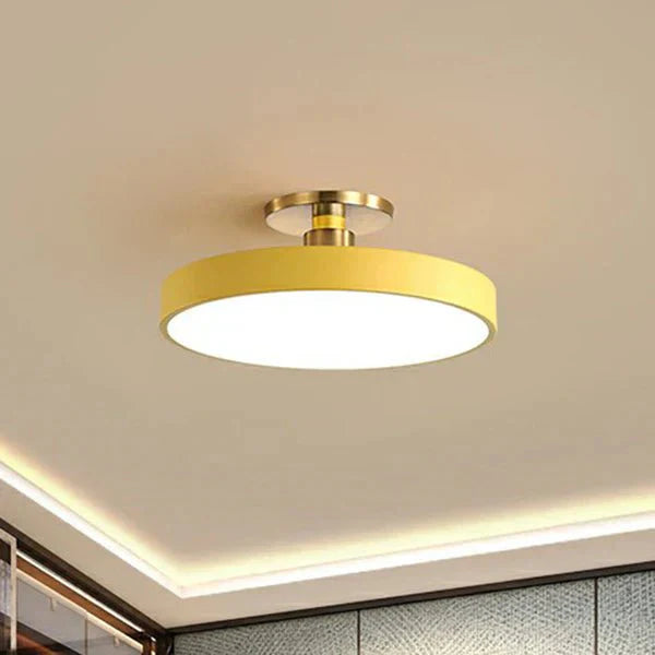 Round Flush Mount | Modern Scandinavian Style LED Wall Lamp – Acrylic Design &amp; Soft Lighting