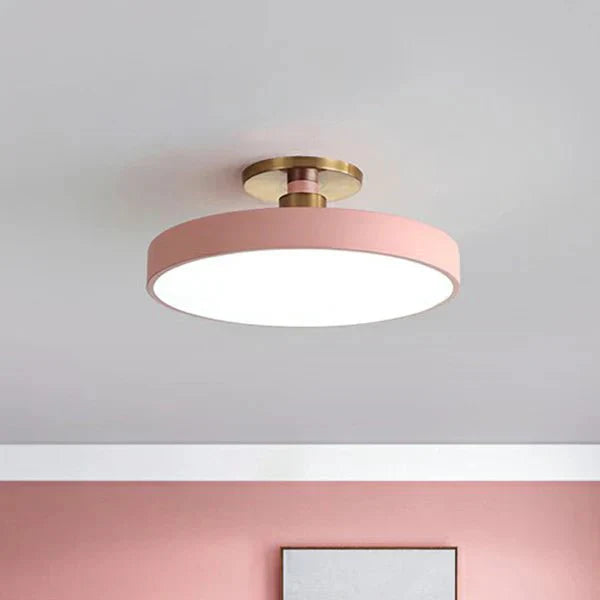 Round Flush Mount | Modern Scandinavian Style LED Wall Lamp – Acrylic Design &amp; Soft Lighting