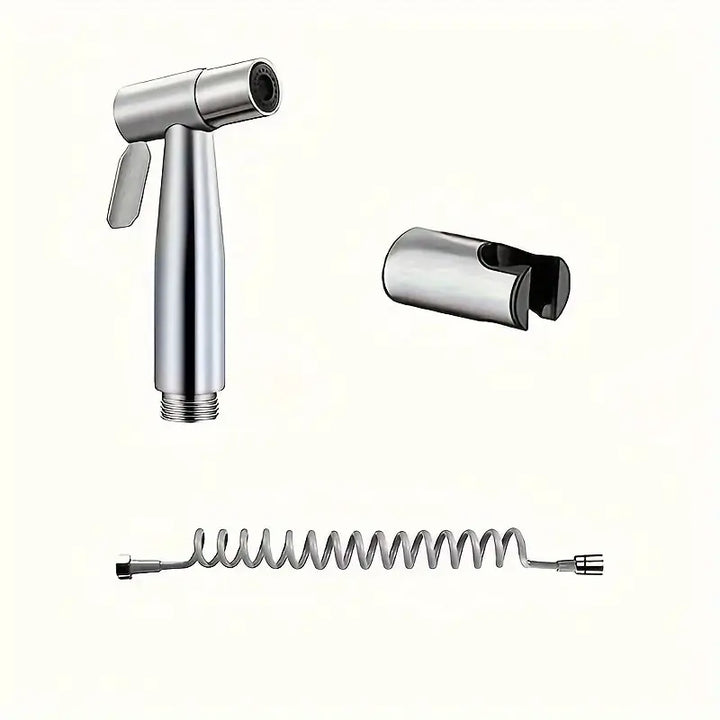 3-Piece Stainless Steel Bidet Set with Hand Shower &amp; Faucet | Bidet Sprayer for Toilet
