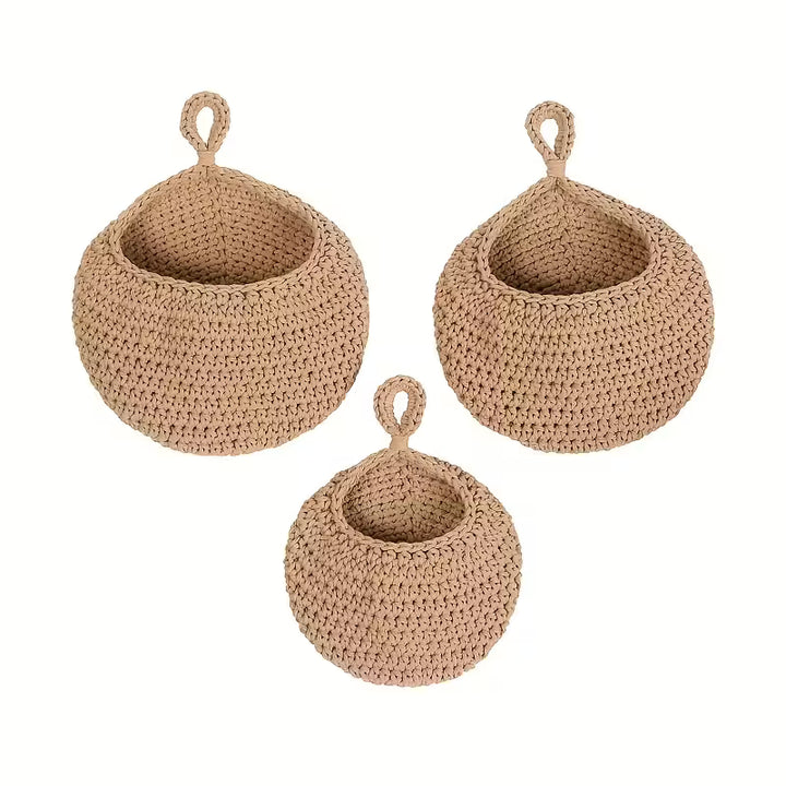 Handwoven Storage Baskets Set (3-piece)