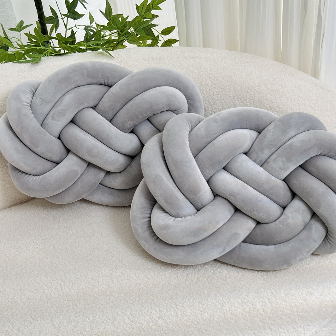 Set of 2 Knot Cushions | Soft, Luxurious Knot Cushions for Sofa &amp; Bed
