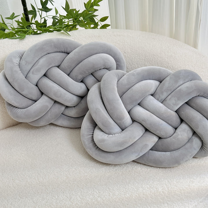 Set of 2 Knot Cushions | Soft, Luxurious Knot Cushions for Sofa &amp; Bed