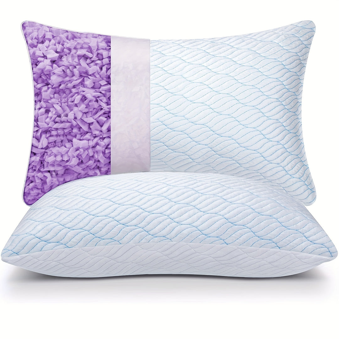 DREAMSLEEP Memory Foam Pillow | Adjustable Filling &amp; Bamboo Cover