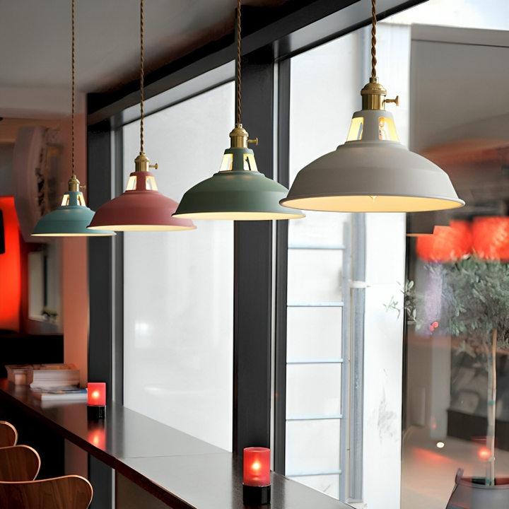 Industrial Retro Pendant Lamp | Metal 1-Light Lamp | For Living Room, Kitchen &amp; Restaurant