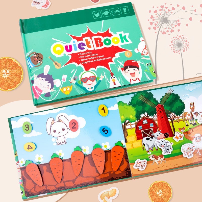 BusyBook™ Educational Toddler Book | Play &amp; Learn Book for Motor Skills, Logic &amp; Recognition