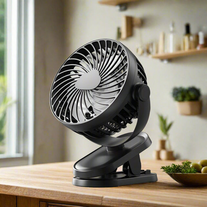 BreezeClip Fan | Portable Clip-On Fan with USB Rechargeable Battery