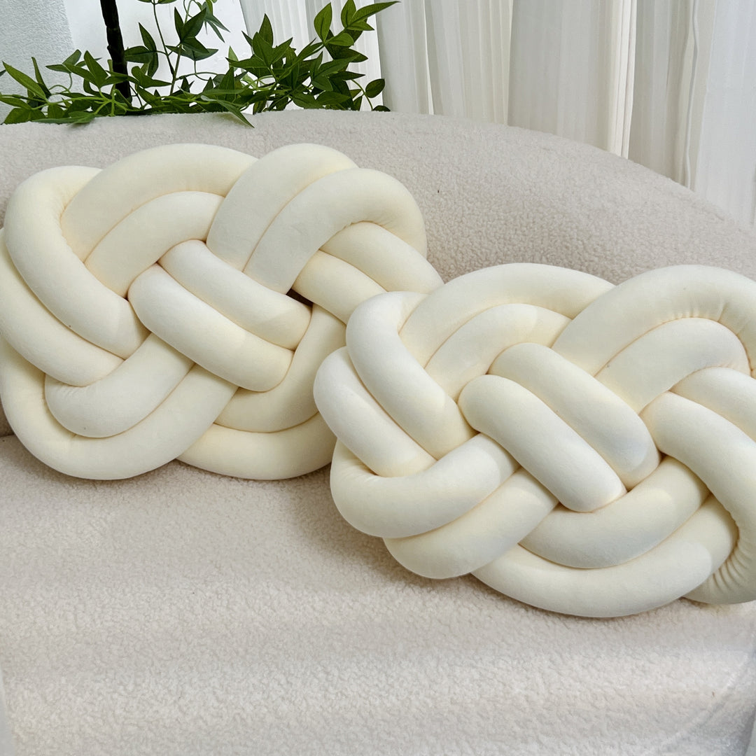 Set of 2 Knot Cushions | Soft, Luxurious Knot Cushions for Sofa &amp; Bed