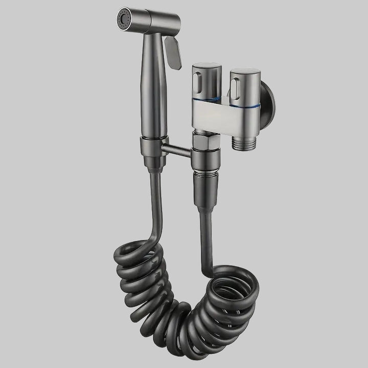 Complete Hand Bidet Set | Hygienic Shower Handset with Flexible Hose &amp; Dual Water Control