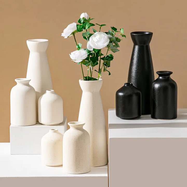 Ceramic Trio | Set of 3 Ceramic Vases – Modern &amp; Boho Design