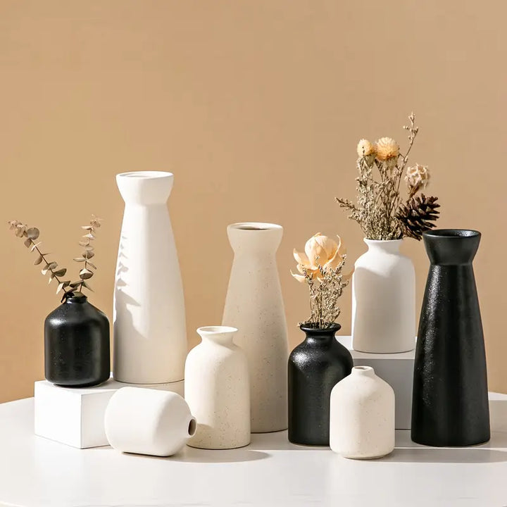 Ceramic Trio | Set of 3 Ceramic Vases – Modern &amp; Boho Design