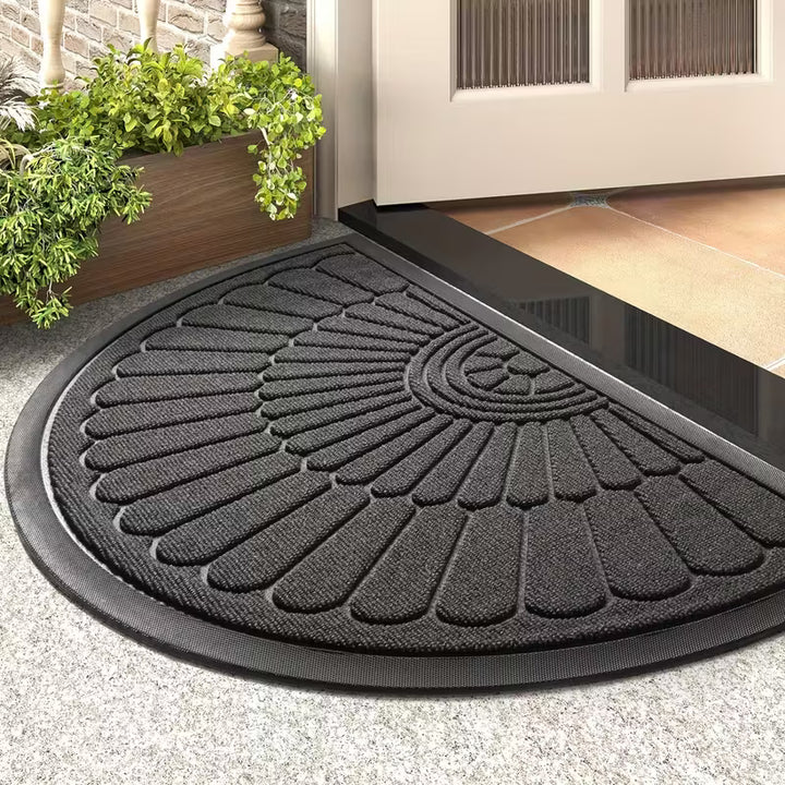 CleanStep™ Half-Round Doormat | Non-Slip Rubber Outdoor Mat