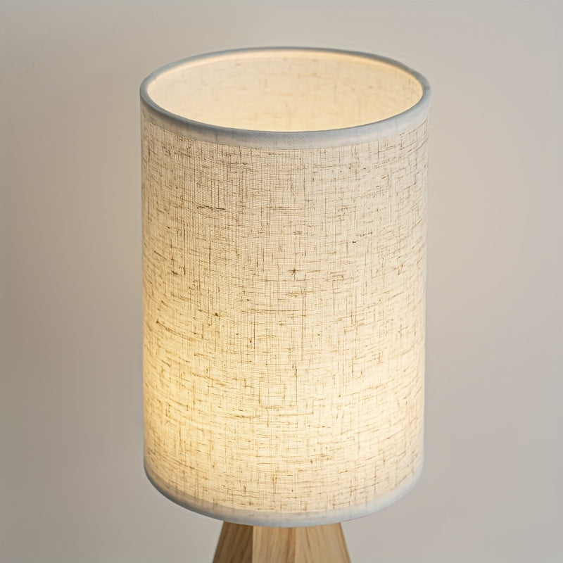 Luna Lamp | Fabric Shade Table Lamp with Solid Wood Base