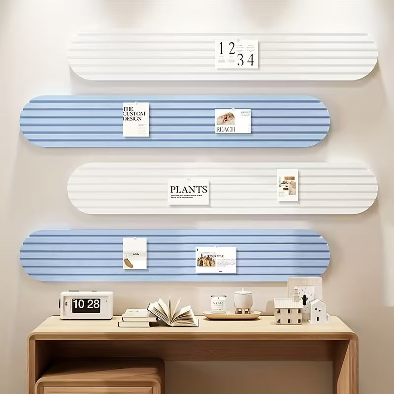 SoftStrips™ Self-Adhesive Felt Wall Panels (4 pieces) | Sound-absorbing &amp; Noticeboard in one