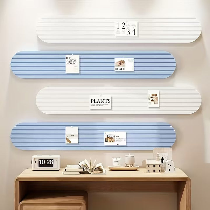 SoftStrips™ Self-Adhesive Felt Wall Panels (4 pieces) | Sound-absorbing &amp; Noticeboard in one
