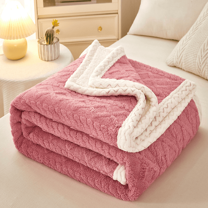 Double-Sided Chenille Fleece Blanket | Warm, Soft &amp; Luxurious