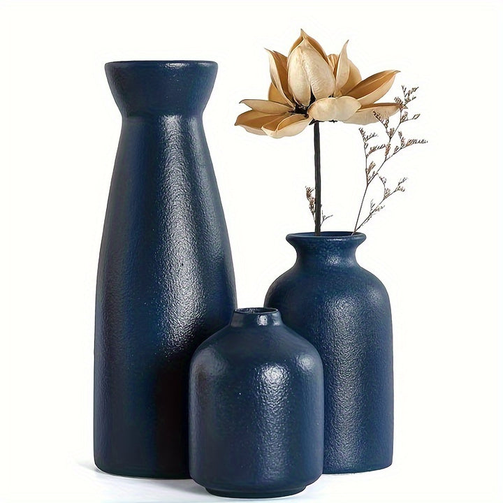Ceramic Trio | Set of 3 Ceramic Vases – Modern &amp; Boho Design