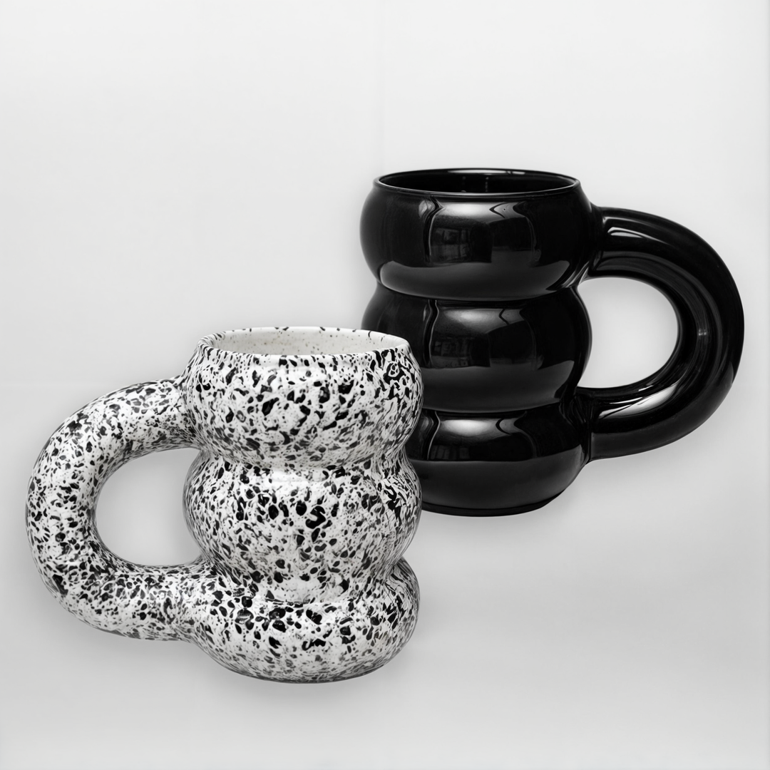 Porcelain Cup | Minimalist Geometric Design | 300 ml