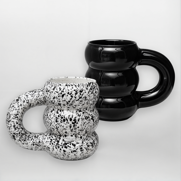 Porcelain Cup | Minimalist Geometric Design | 300 ml