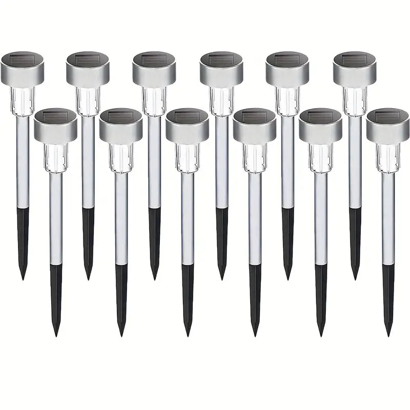 Solar LED Outdoor Lighting | Stainless Steel Garden Stake | 32 cm High