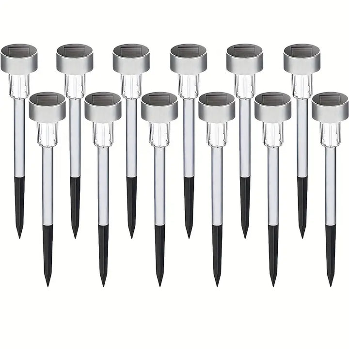Solar LED Outdoor Lighting | Stainless Steel Garden Stake | 32 cm High