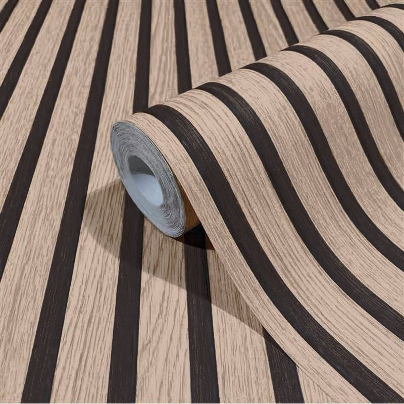 Pannelli Marrone Chiaro | Self-adhesive PVC Wallpaper Beige Striped