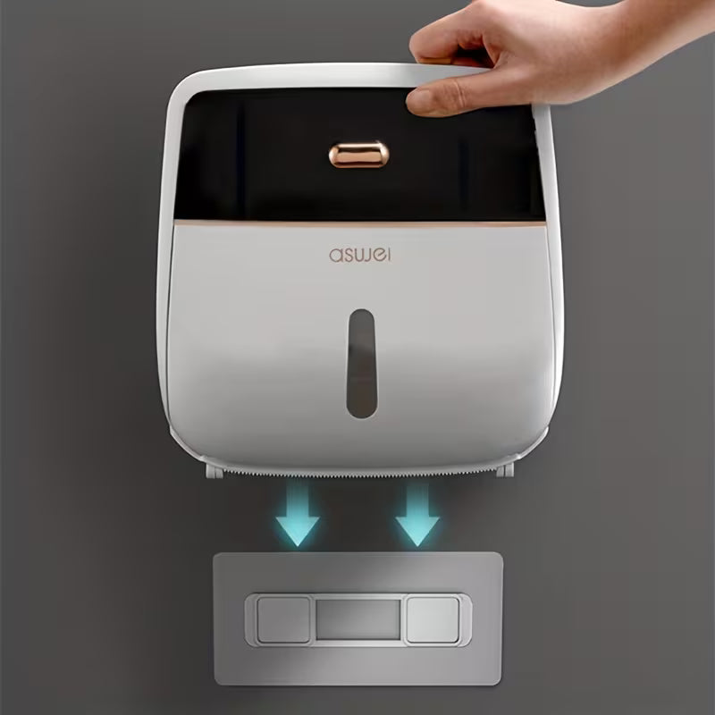 CleanRoll™ | Waterdichte Toiletrolhouder met Opbergvak