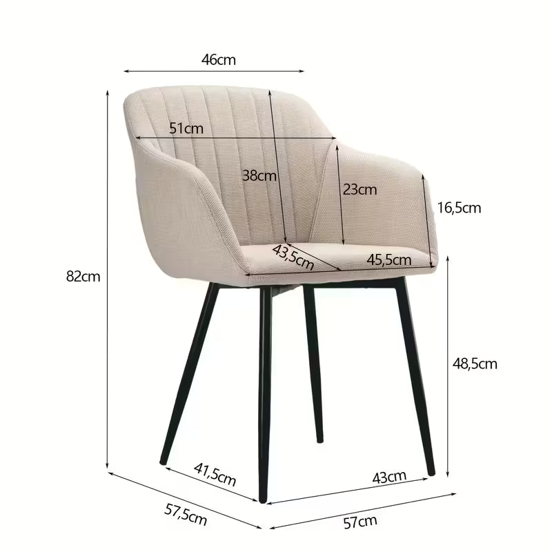 Luxurious Dining Chair with Armrests | Comfortable &amp; Stylish Design