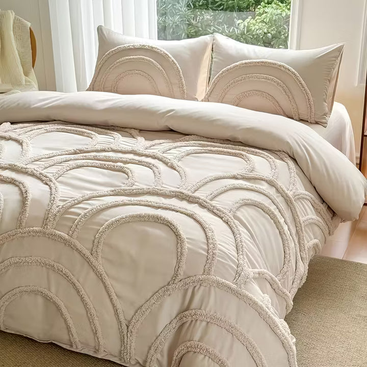 Boho Duvet Cover Set | 3-Piece with Pillowcases | Soft Microfiber &amp; Zipper Closure