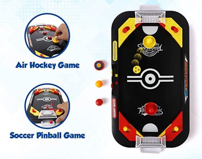 Mini Table Hockey Game™ | Air Hockey &amp; Soccer Game in One