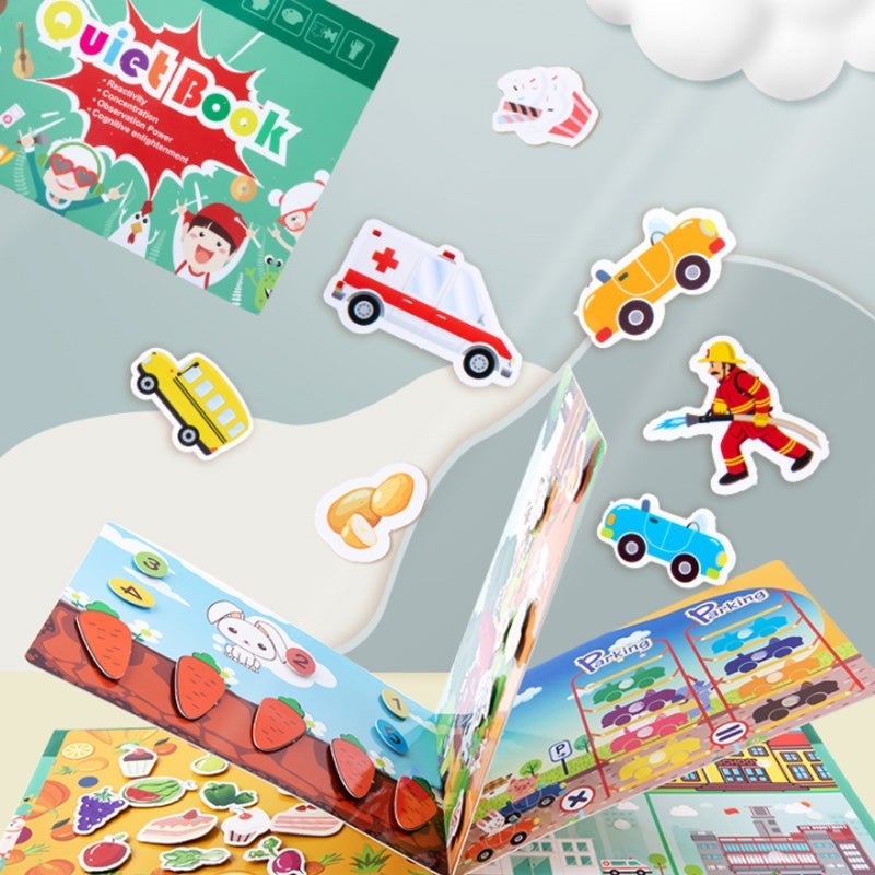 BusyBook™ Educational Toddler Book | Play &amp; Learn Book for Motor Skills, Logic &amp; Recognition