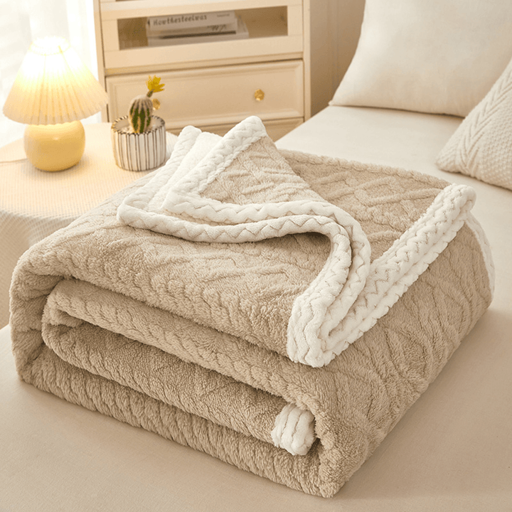Double-Sided Chenille Fleece Blanket | Warm, Soft &amp; Luxurious