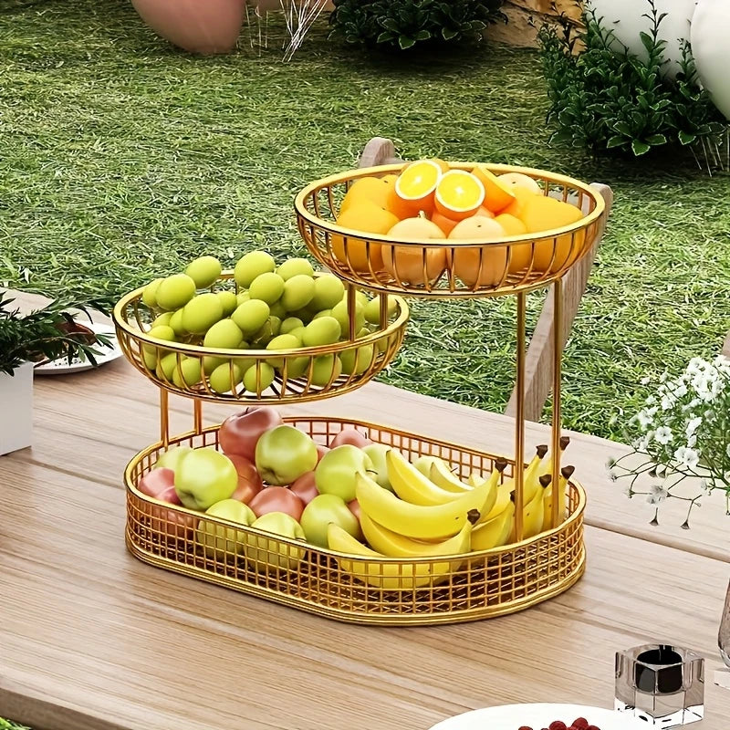 Stylish Serving &amp; Organizing | Luxury Fruit Bowl with 3 Tiers